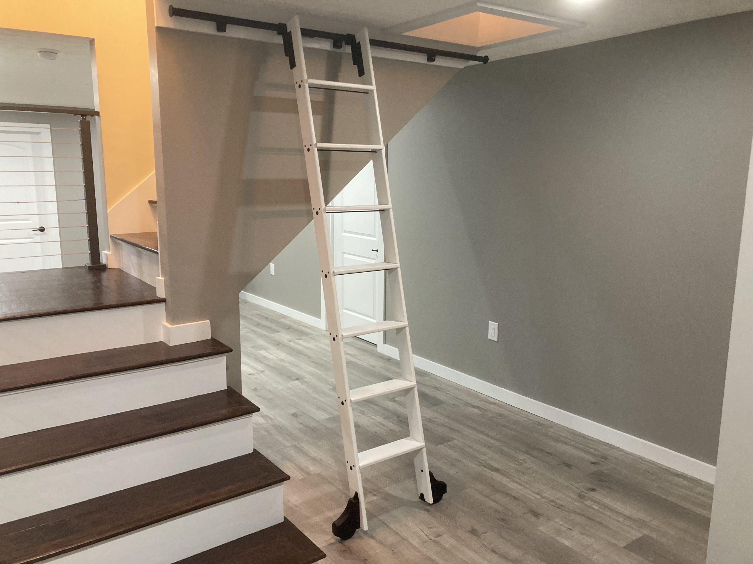 Finished stairs and cable railing