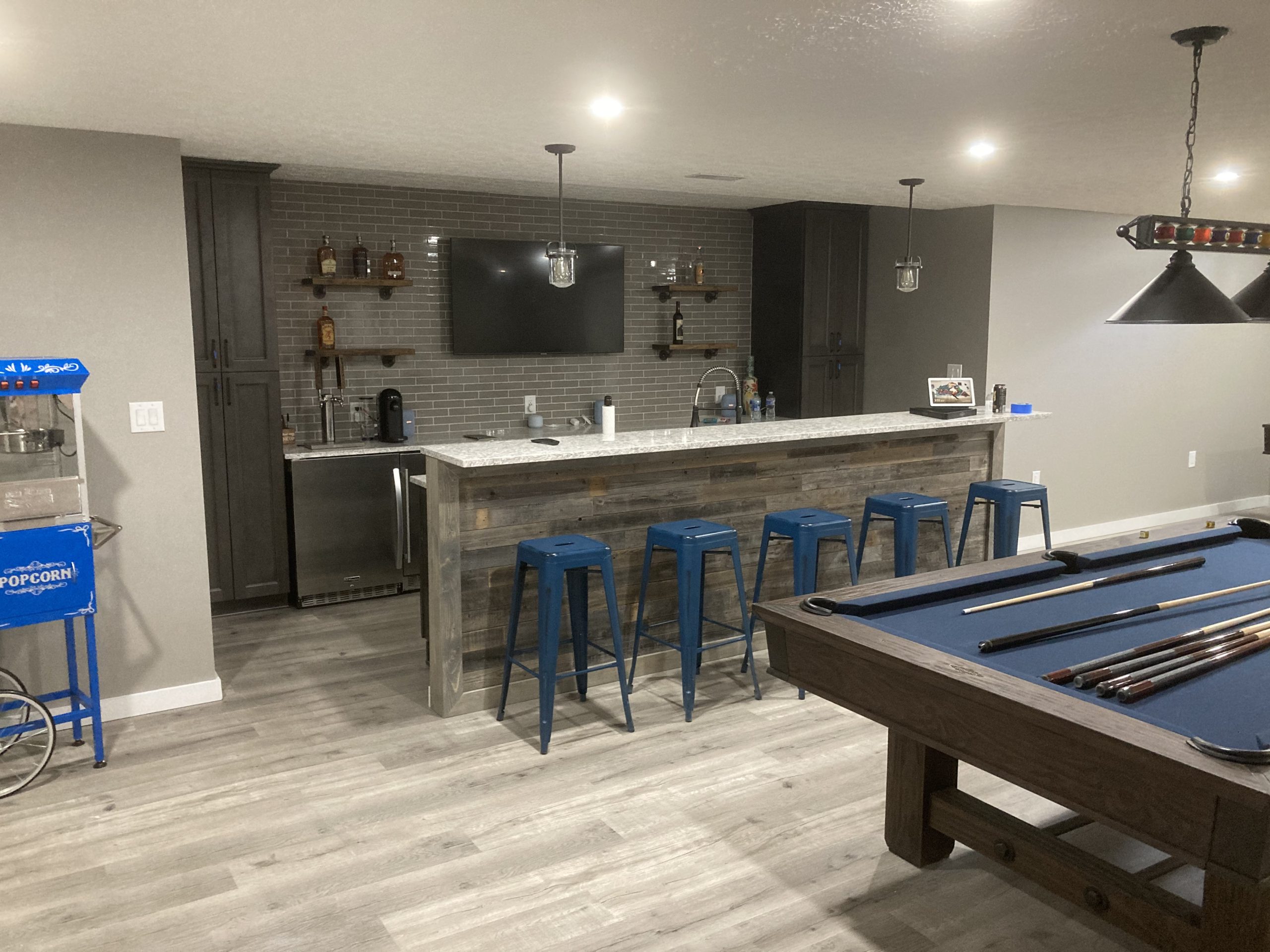 Finished basement details
