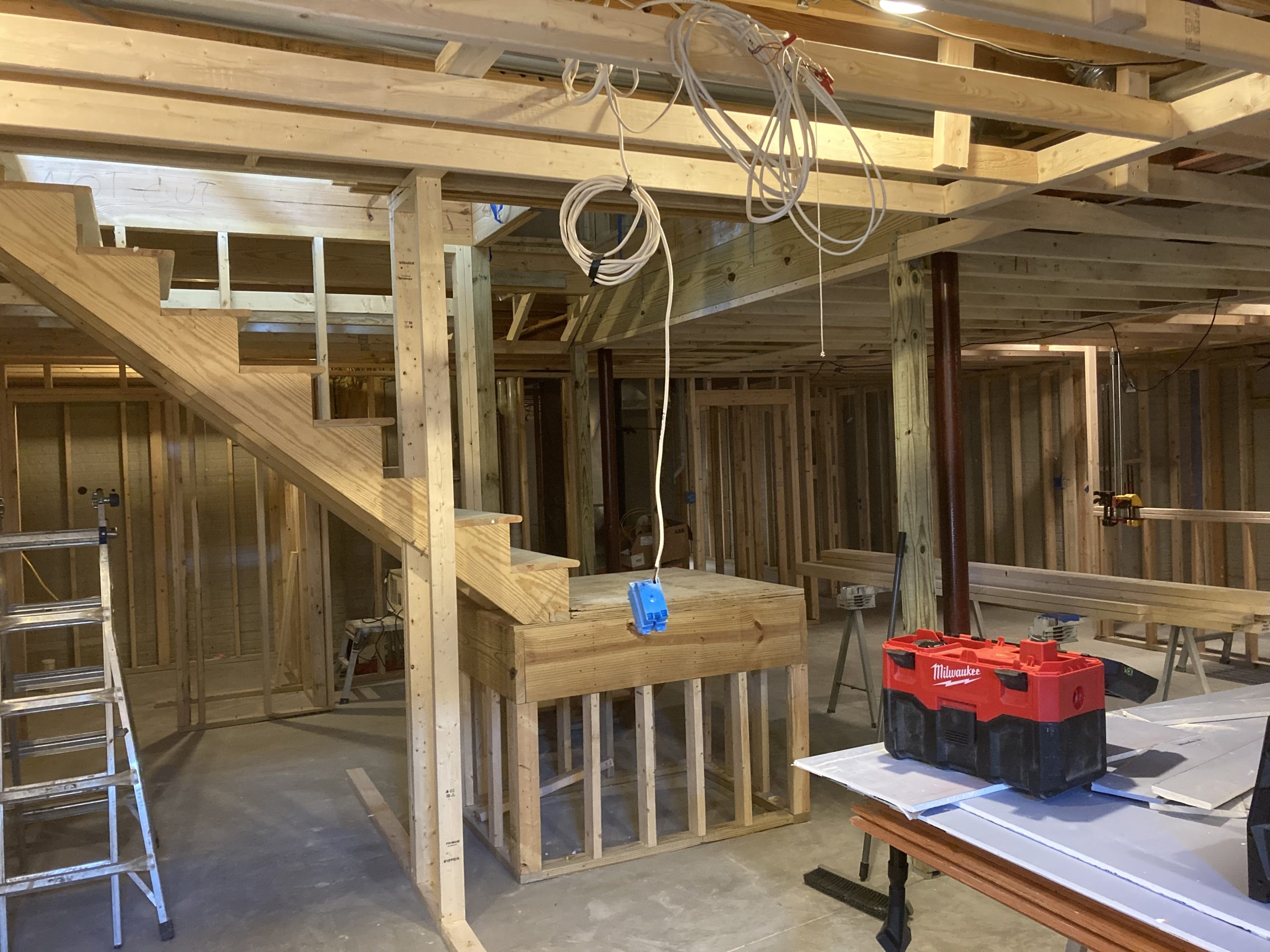 Custom staircase construction in Aurora Ohio